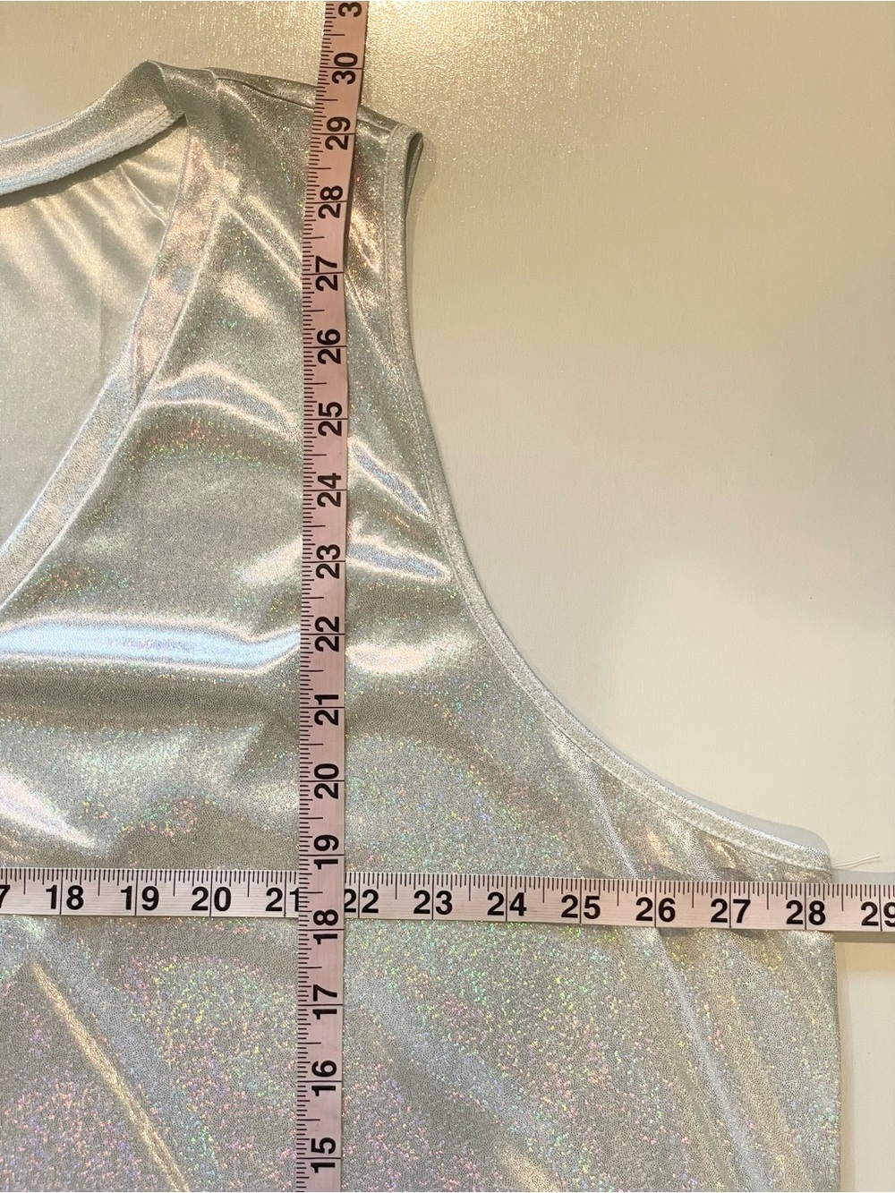 Silver Metallic V-Neck Sleeveless Tunic - Picture 5 of 6